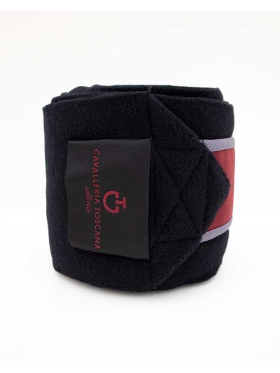 Lot de 2 Bandes polaires de travail noires, bordeaux et gris pour cheval - Cavalleria Toscana - imagen 3