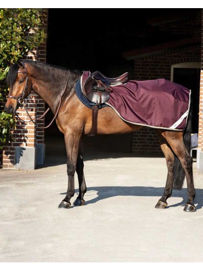 Couvre-reins bordeaux 600D en polaire pour cheval - Amigo