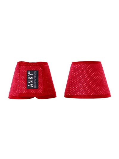 Lot de 2 cloches rouges (ruby) avec perforations à strass - Anky