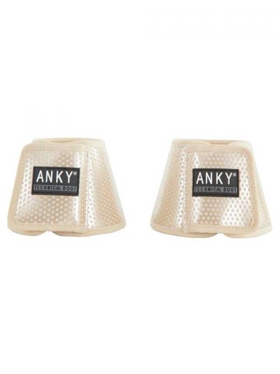 Lot de 2 cloches en vernis doré clair (pale gold) pour cheval et poney - Anky