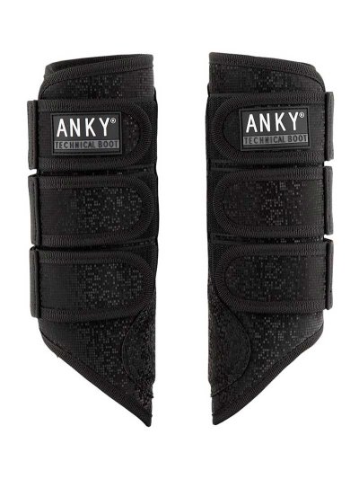 Lot de 2 protections pour doma noirs (black) avec effet cristaux pour cheval (cob et/ou full) - Anky