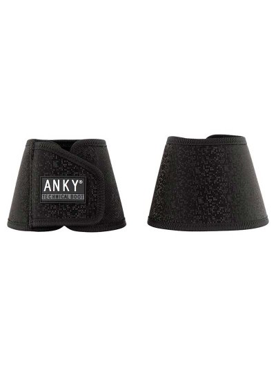 Lot de 2 cloches noires (black) avec effet cristaux pour cheval (cob et/ou full) - Anky