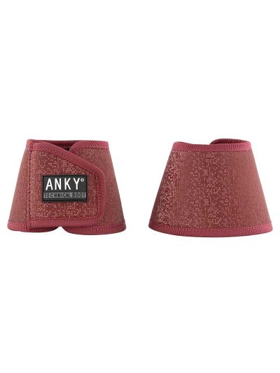 Lot de 2 cloches bordeaux (tawny port) avec effet cristaux pour cheval (cob et/ou full) - Anky