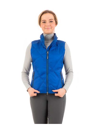 Gilet matelassé bleu électrique (queens blue) pour femme - Anky