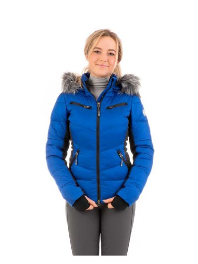 Manteau matelassé bleu électrique (queens blue) pour femme - Anky