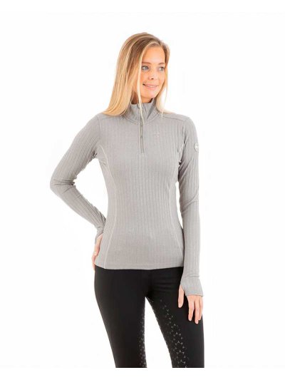 Pull d'entraînement gris (silver) pour femme - Anky