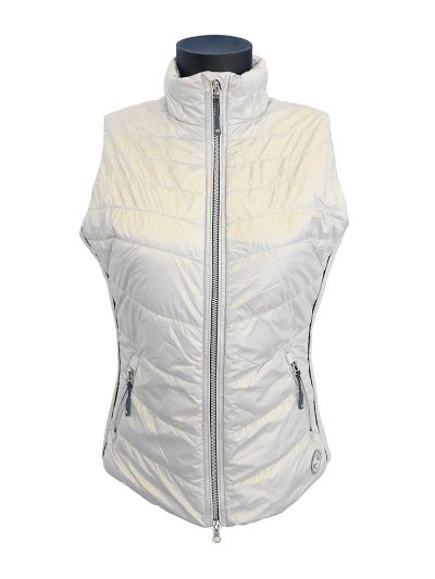 Gilet léger matelassé blanc cassé avec reflets (frosted almond) pour femme - Anky