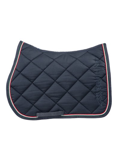 Sudadero de salto azul marino con bordado azul y trenzado - Rombo - Equiline