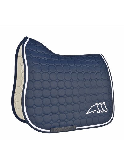 Sudadero de doma azul marino con bordado blanco para caballo (full) - Octagon - Equiline
