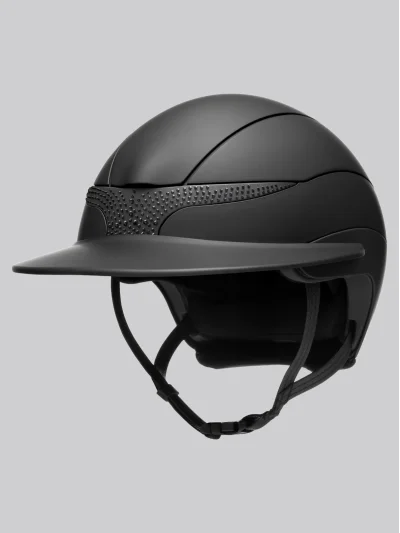 Casco de equitación con strass y visera negro mate Xanto - Equiline