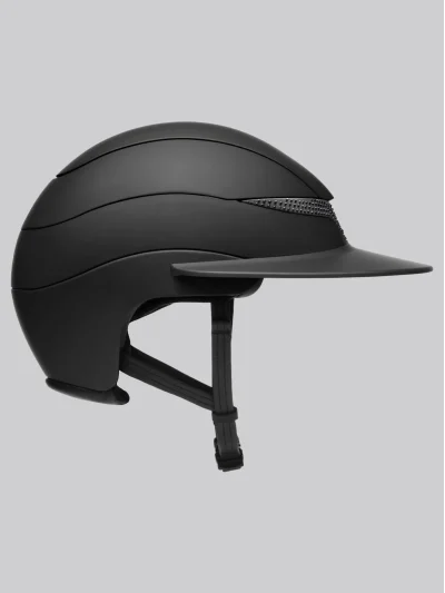 Casco de equitación con strass y visera negro mate Xanto - Equiline - imagen 3