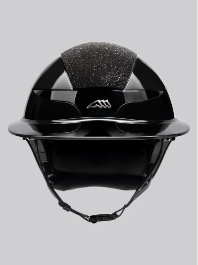 Casco de equitación con top de Swarovski y visera negro Xanto - Equiline - imagen 2