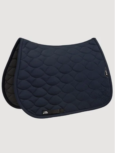 Sudadero de salto acolchado Tech-Almond azul marino con cristales para caballo EQTECH - Equiline