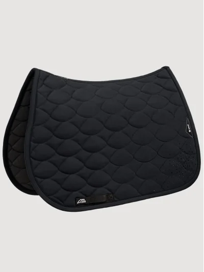 Sudadero de salto acolchado Tech-Almond negro con cristales para caballo EQTECH - Equiline