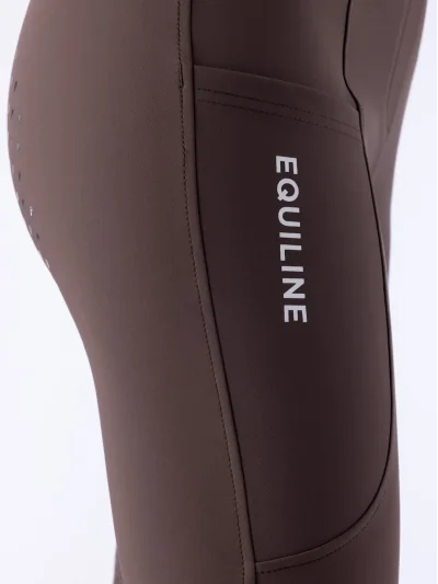 Leggings de montar Full Grip de cintura alta Marrón cacao para mujer EQEVRAFH - Equiline - imagen 3