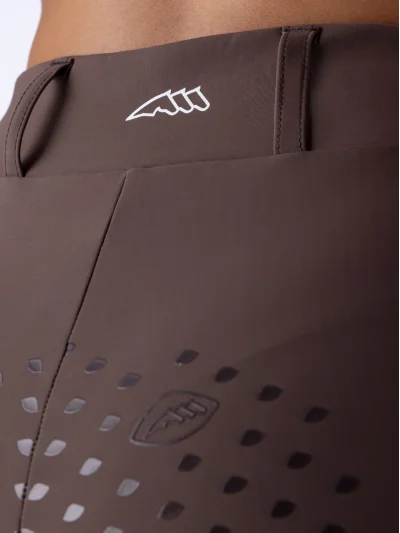 Leggings de montar Full Grip de cintura alta Marrón cacao para mujer EQEVRAFH - Equiline - imagen 4
