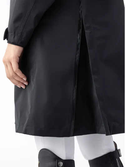 Chaqueta impermeable larga para mujer negra EQEXTRE - Equiline - imagen 4