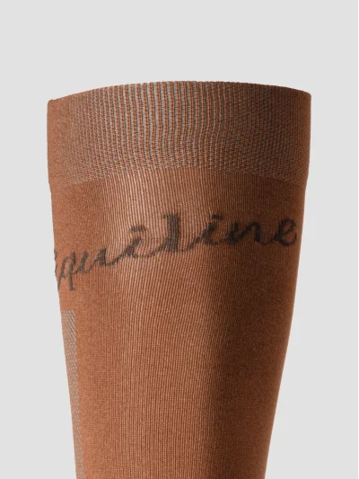 Calcetines altos de equitación marrón moka para mujer EQGREG - Equiline - imagen 2