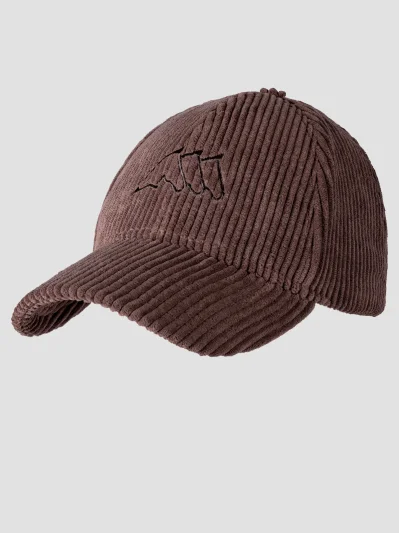 Gorra de béisbol de terciopelo marrón cacao EQFALT - Equiline - imagen 2