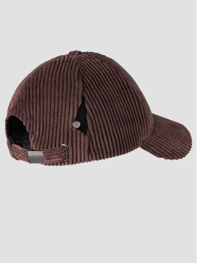Gorra de béisbol de terciopelo marrón cacao EQFALT - Equiline - imagen 3