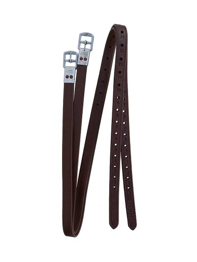 Étrivières en cuir marron foncé pour cheval - Equiline