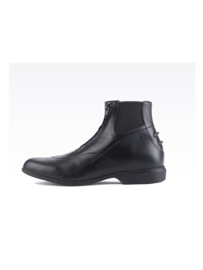 Bottines noirs en cuir pour l'équitation avec fermeture éclair pour femme - Freejump