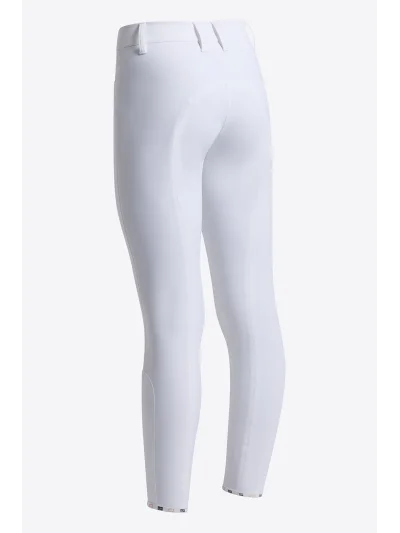 Pantalones de montar blancos con grip en rodilla y brillantes para niña - RG - imagen 2