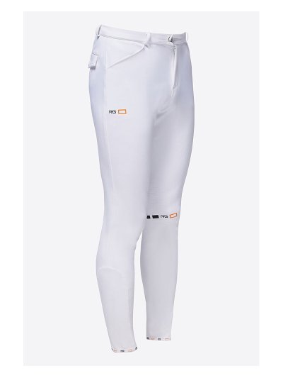 Pantalons d'équitation blanc (grip aux genoux) pour homme - RG