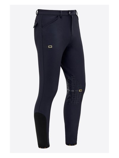 Pantalons d'équitation bleu marine (grip aux genoux) pour homme - RG