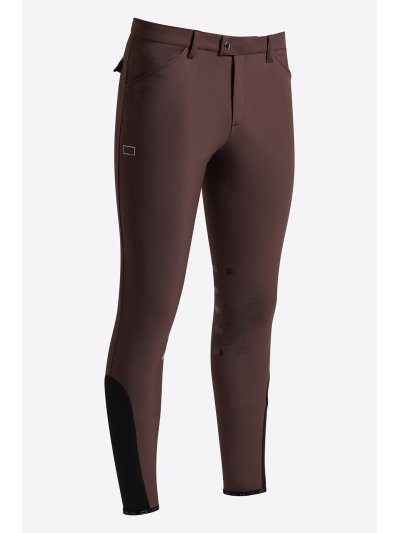 Pantalones de montar a caballo marrón chocolate (grip rodilla) para hombre - RG