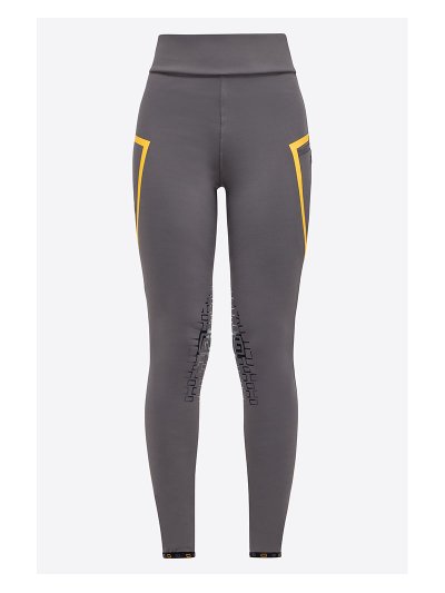 Leggings d'équitation gris foncé (grip aux genoux) pour femme - RG