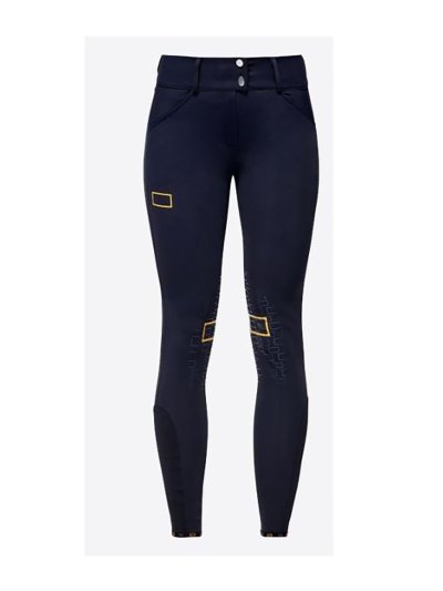 Navy blue horse riding pants (knee grip) for women - RG