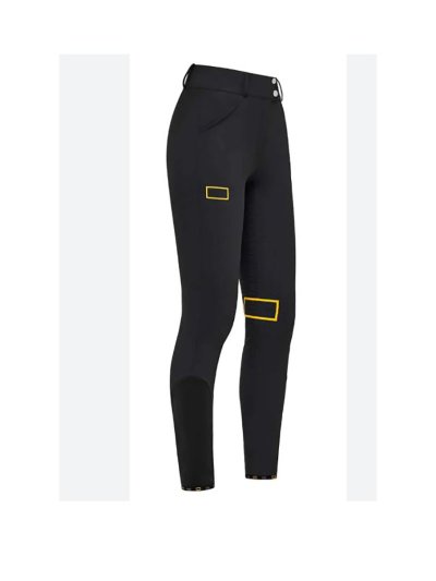 Black horse riding pants (knee grip) for women - RG