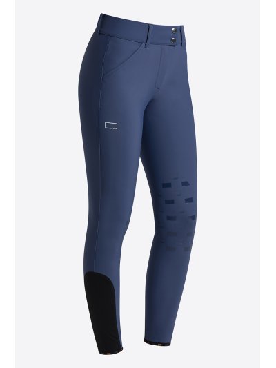 Pantalones de montar a caballo azul marino claro de cintura alta (grip rodilla) para mujer - RG