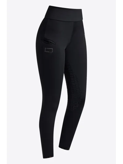 Mallas de montar negras full grip con brillantes para mujer - RG