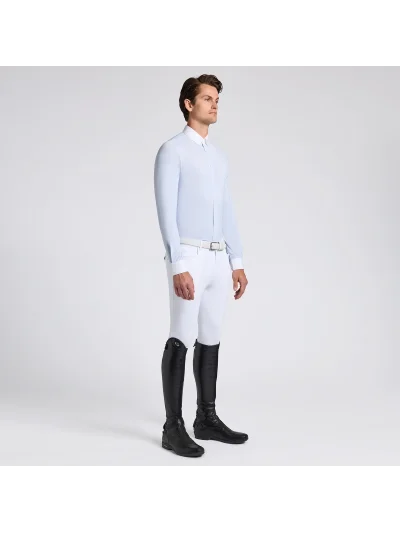 Light blue long sleeve competition shirt for man - Cavalleria Toscana