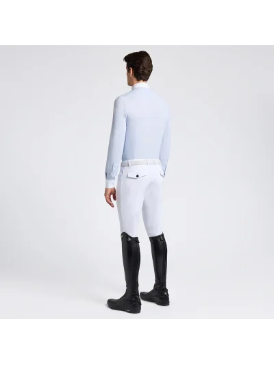 Light blue long sleeve competition shirt for man - Cavalleria Toscana - imagen 2