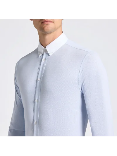 Light blue long sleeve competition shirt for man - Cavalleria Toscana - imagen 3