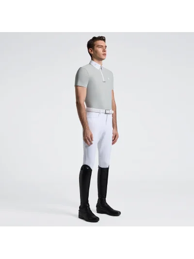 Polo de concurso verde con cremallera para hombre - Cavalleria Toscana - imagen 2