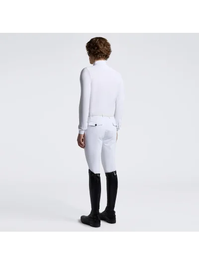 Camisa de concurso de manga larga blanca para hombre - Cavalleria Toscana - imagen 3