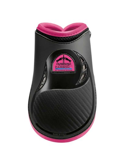 Guêtres Carbon Gel Vento postérieures noir et fuchsia - Veredus