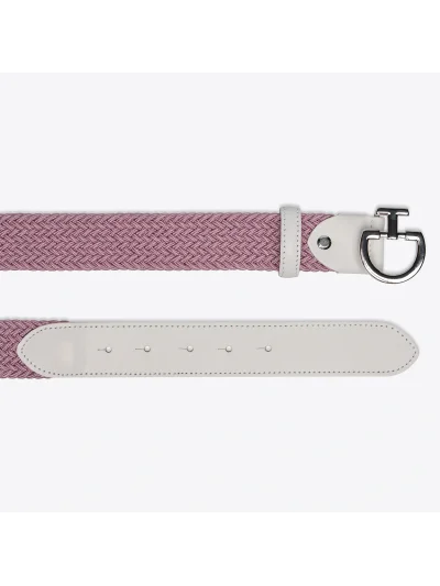 Cinturón elástico rosa con cierre de logotipo para mujer - Cavalleria Toscana - imagen 2