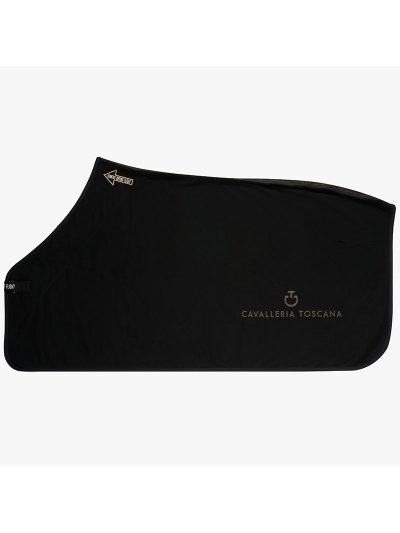 Manta polar negra con detalles en dorado - Revo - Cavalleria Toscana
