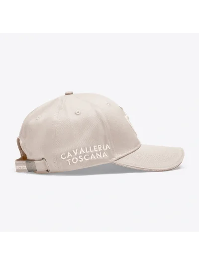 Casquette beige avec logo brodé beige - Cavalleria Toscana - imagen 2