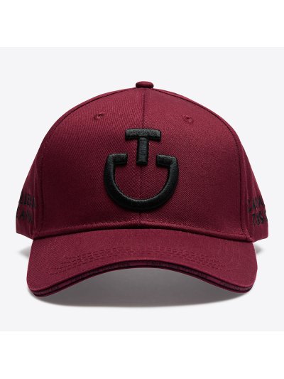 Casquette bordeaux avec logo brodé noir - Cavalleria Toscana