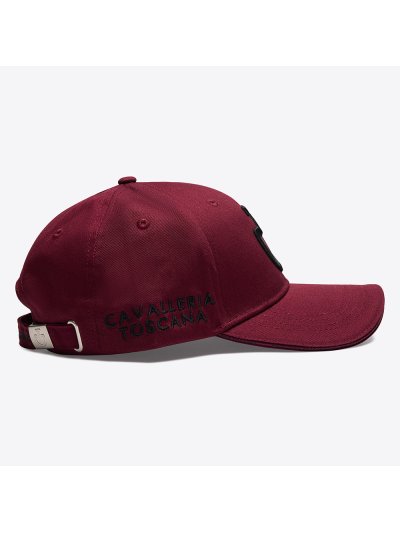 Casquette bordeaux avec logo brodé noir - Cavalleria Toscana - imagen 2