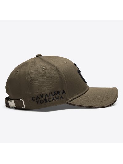 Casquette vert nogal avec logo brodé noir - Cavalleria Toscana - imagen 2