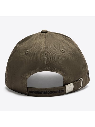 Casquette vert nogal avec logo brodé noir - Cavalleria Toscana - imagen 3