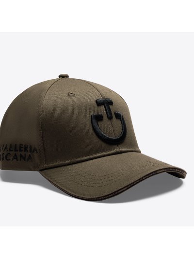 Casquette vert nogal avec logo brodé noir - Cavalleria Toscana - imagen 4