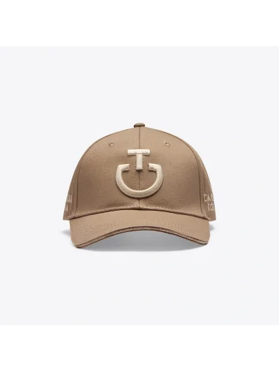 Casquette marron clair avec logo brodé beige - Cavalleria Toscana